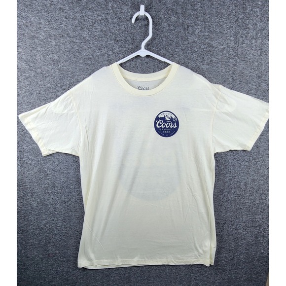 Coors Banquet Beer Graphic T-Shirt Mens L Short Sleeve White Official - Picture 1 of 7